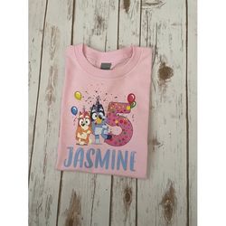 bluey birthday shirt kids birthday shirt bingo disney dog shirt custom kids birthday shirt family shirt