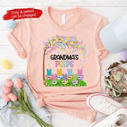 personalized my grandma's peeps, easter eggs nana shirt, mimi eggs for easter's day, easter day gigi nana mimi shirt