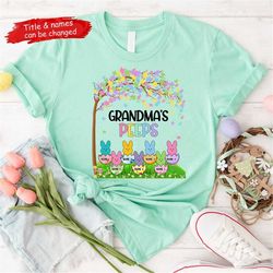 personalized my grandma's peeps, easter eggs nana shirt, mimi eggs for easter's day, easter day gigi nana mimi shirt