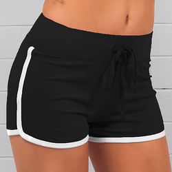 Elastic Drawstring Shorts Sports Stretchy Summer Shorts Women's Clothing