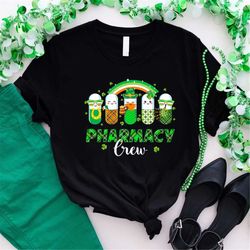 pharmacy crew t-shirts, pharmacy crew drug shamrock shirt , happy st patrick's day, lucky charm pharmacist gift