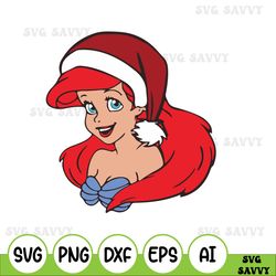 ariel christmas hat, christmas svg, christmas svg files cut file