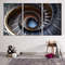 Abstract Architecture Canvas Wall Art, Vatican Museum 3 Piece Multi Canvas, Abstract Circular Stairs Triptych Canvas