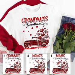 personalized grandma's sweet hearts shirt, valentine mom t- shirt, valentines day gift for mother grandma