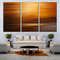 Abstract Background Canvas Print, Yellow Orange Abstract Sunset 3 Piece Canvas Wall Art