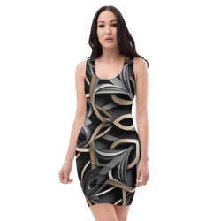 all over printed women cut and hand sewn made especially bodycon dress fitted dresses sleeveless sexy party wear