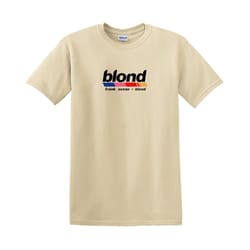 blond t shirt, blond vintage 90s style shirt, over