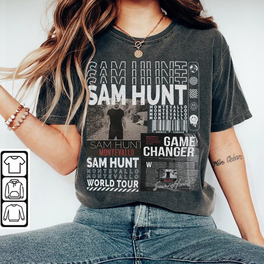 Sam Hunt Music Shirt, 90s Y2K Merch Vintage Sam Hunt Extends Tour 2023 Tickets Album Montevallo, Gift For Fan - 1.jpg