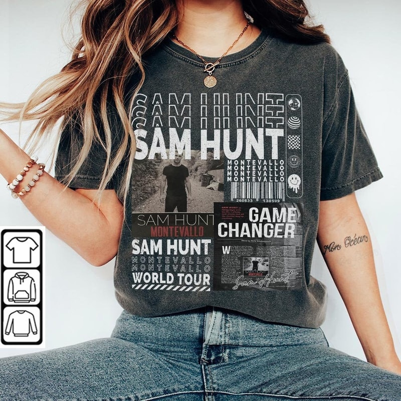 Sam Hunt Music Shirt, 90s Y2K Merch Vintage Sam Hunt Extends Tour 2023 Tickets Album Montevallo, Gift For Fan - 1.jpg