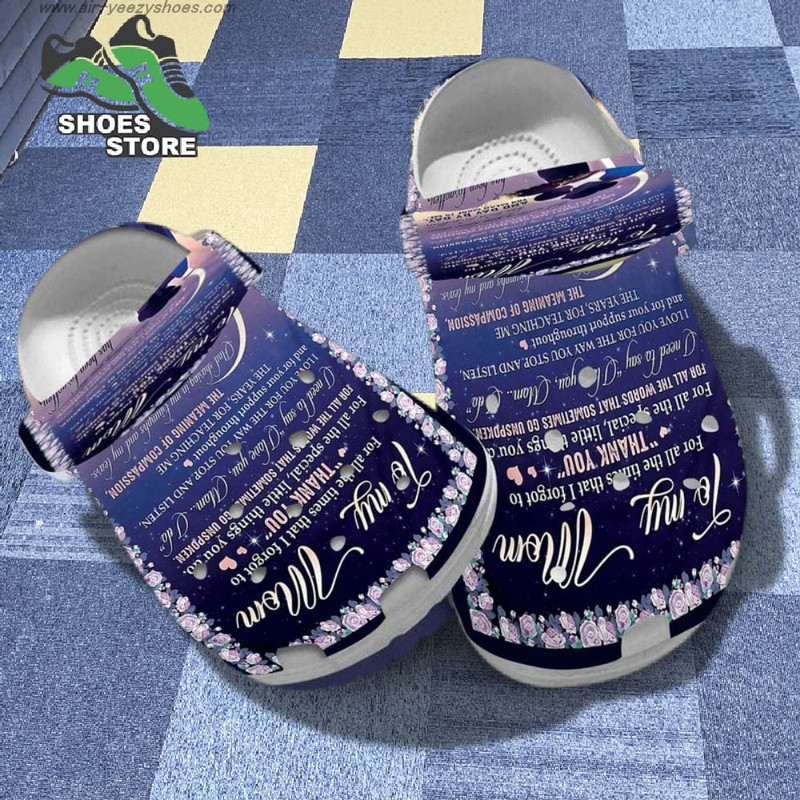Mother Day Idea To My Mom Mother And Child Under The Night Sky Crocs Shoes.jpg