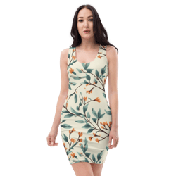 all over printed women cut and hand sewn made especially bodycon dress fitted dresses sleeveless sexy party wear