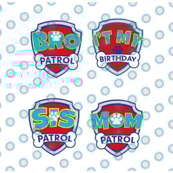 paw patrol family svg, boy birthday matching svg, birthday 2021 svg png, custom birthday svg, family matching svg gift