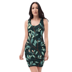 all over printed women cut and hand sewn made especially bodycon dress fitted dresses sleeveless sexy party wear