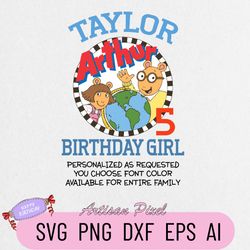 Arthur Read Birthday Svg | Arthur Read Birthday Svg | Arthur Read Girls Birthday Svg