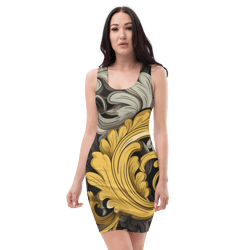all over printed women cut and hand sewn made especially bodycon dress fitted dresses sleeveless sexy party wear