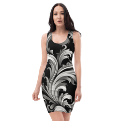 all over printed women cut and hand sewn made especially bodycon dress fitted dresses sleeveless sexy party wear