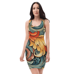 all over printed women cut and hand sewn made especially bodycon dress fitted dresses sleeveless sexy party wear