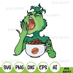 coffee the grinch funny svg, the grinch svg, dxf, png digital