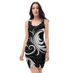 all over printed women cut and hand sewn made especially bodycon dress fitted dresses sleeveless sexy party wear