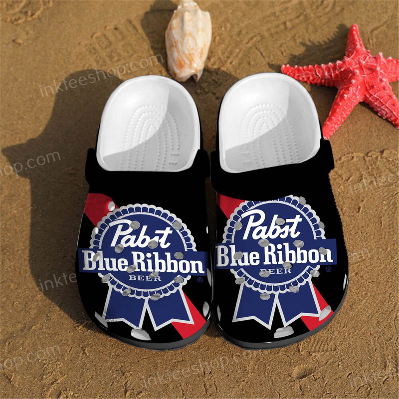 Pabst Blue Ribbon Crocs Clog Shoes.jpg