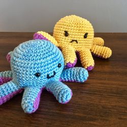 crochet  patterns  toys reversible octopus amigurumi downloadable pdf, english, spanish