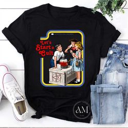 let's start a cult vintage t-shirt, start a cult shirt, funny shirt, funny gift for friend, halloween gift shirt