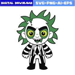 chibi beetlejuice horror movies svg, chibi beetlejuice svg, beetlejuice, horror movies svg, halloween svg, png eps file