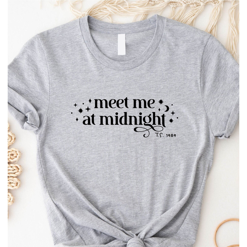 Meet Me At Midnight Trendy Concert Shirts, Midnight Album Shirt, Shirt for Swiftie Concert, Fashion Updated Tee, Fun Music Lover Track List - 1.jpg