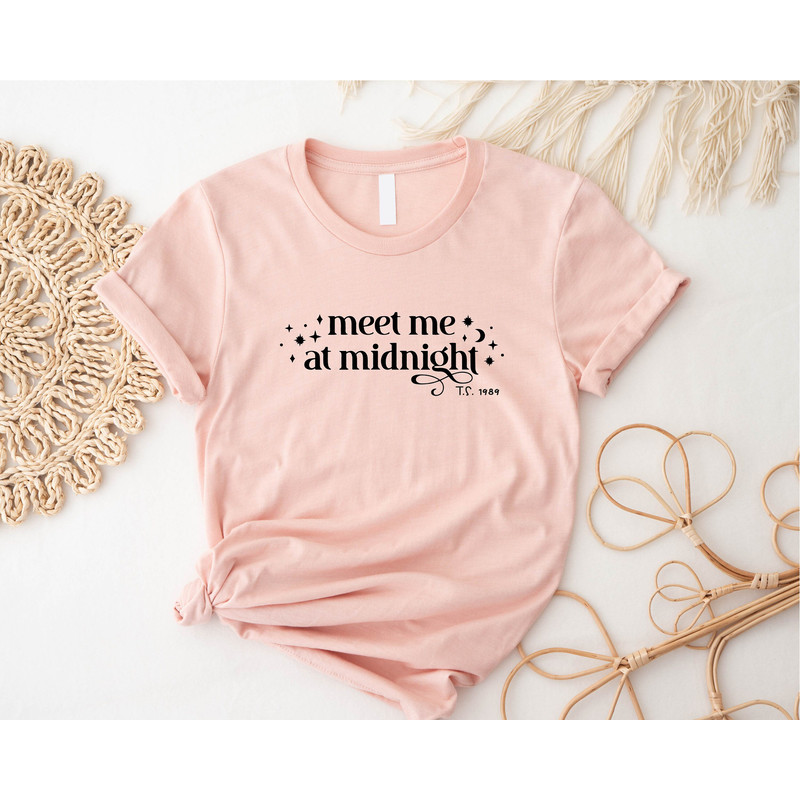 Meet Me At Midnight Trendy Concert Shirts, Midnight Album Shirt, Shirt for Swiftie Concert, Fashion Updated Tee, Fun Music Lover Track List - 4.jpg