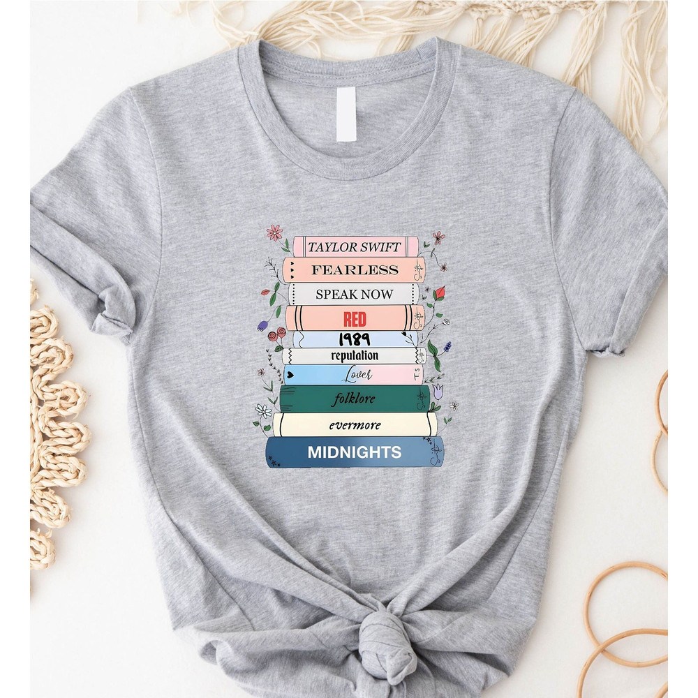 Music Albums As Books T-Shirt, Gift Shirt for 2023 Nashville Tennessee US Concert Shirt, Fashion Updated Tee, Country Music Festival Shirts - 1.jpg