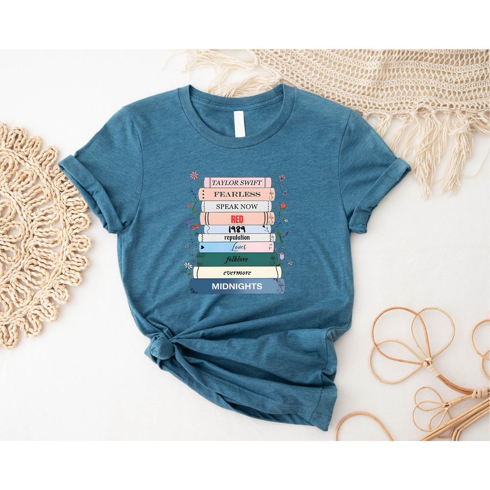 Music Albums As Books T-Shirt, Gift Shirt for 2023 Nashville Tennessee US Concert Shirt, Fashion Updated Tee, Country Music Festival Shirts - 3.jpg