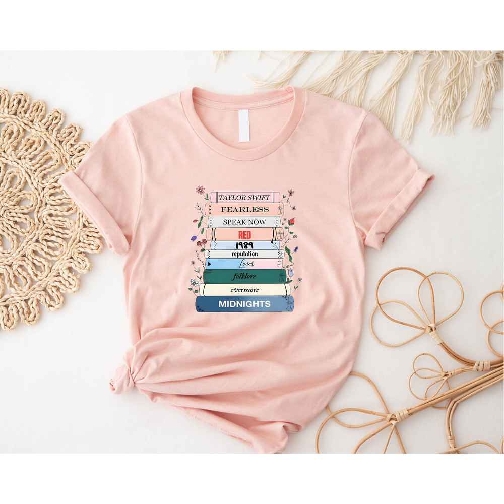 Music Albums As Books T-Shirt, Gift Shirt for 2023 Nashville Tennessee US Concert Shirt, Fashion Updated Tee, Country Music Festival Shirts - 4.jpg