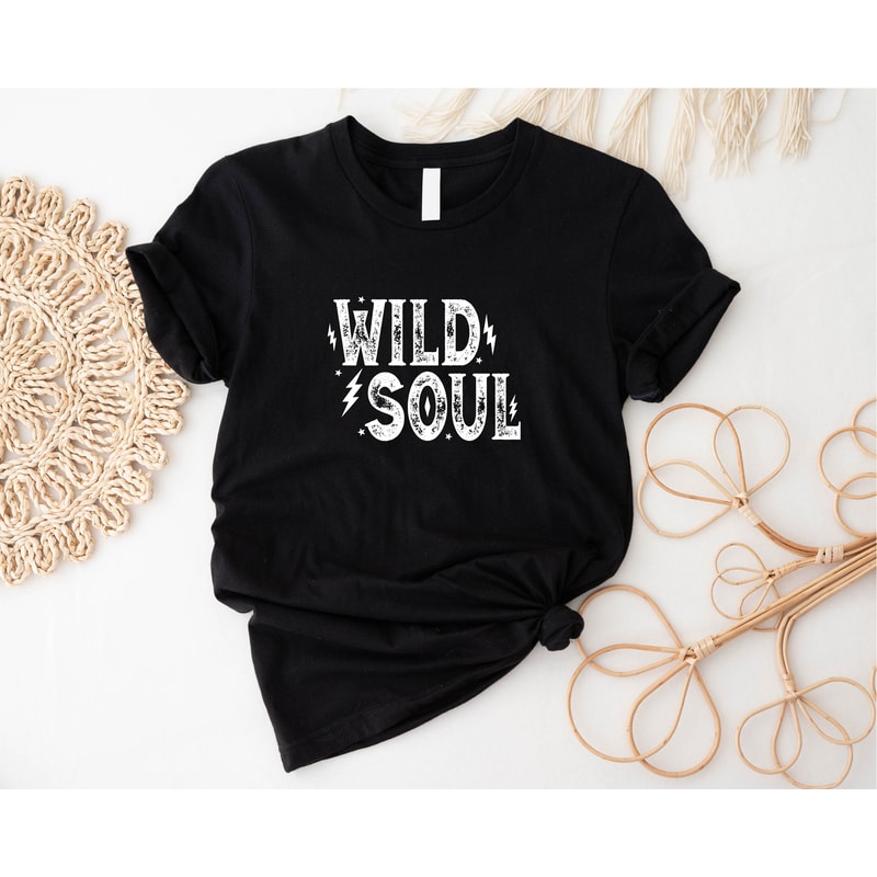 Wild Soul Shirt, Rock and Roll Gift, Rocker Tee, İnspirational Shirt, Boho Cowgirl Shirt, Country Concert Tee, Womens Rock n Roll, Rodeo Tee - 2.jpg