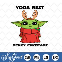 baby yoda christmas star wars the mandalorian svg ,yoda best merry christmas svg png eps dxf