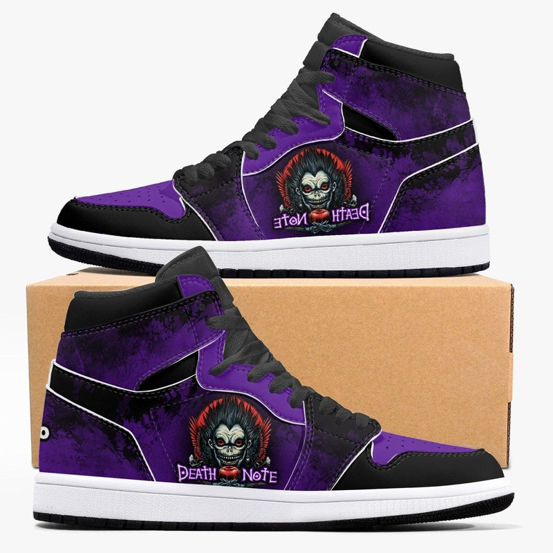Death Note Ryuk Purple JD1 Shoes, Sakata Gintoki Gintama Jordan 1 Shoes, Sakata Gintoki Gintama Sneaker Shoes