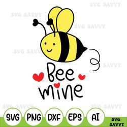 bee mine valentine day svg png eps dxf art vector