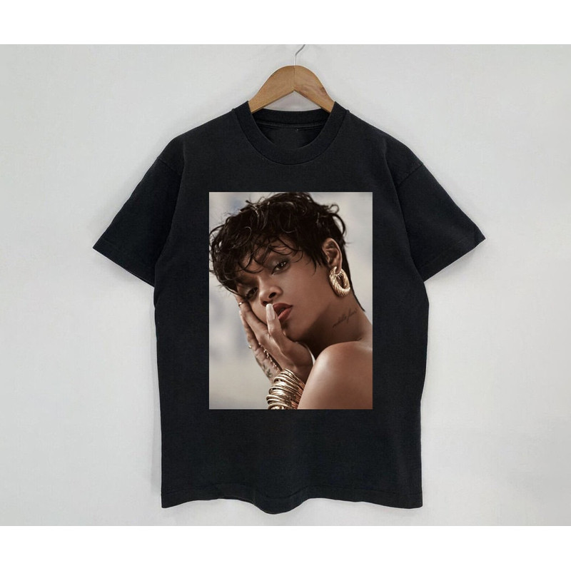 NEW Rihanna Short Hair Aesthetic Shirt, Rihanna New Bootleg 90s T-Shirt, Rihanna Unisex Shirt, Music RnB Singer Rapper Shirt, Gift For Fans - 1.jpg