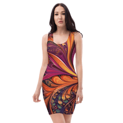 all over printed women cut and hand sewn made especially bodycon dress fitted dresses sleeveless sexy party wear