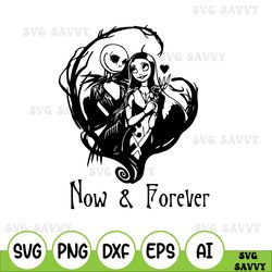 Disney Jack Skellington And Sally Now And Forever – The Nightmare Before Christmas SVG PNG EPS DXF Cricut File