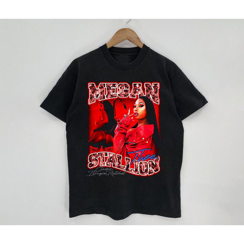 Vintage Style Megan Classy Bougie Ratchet Shirt, Megan Black T-Shirt, Megan Shirt, Music RnB Hiphop Rapper Shirt, Gift For Fan - 1.jpg