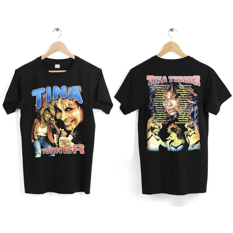 Vintage Style Tina World Tour 1987 Shirt, Rip TINA Legend Black Shirt, Tina Singer Shirt, Music Singer Rock N Roll Shirt, Gift For Fan - 1.jpg