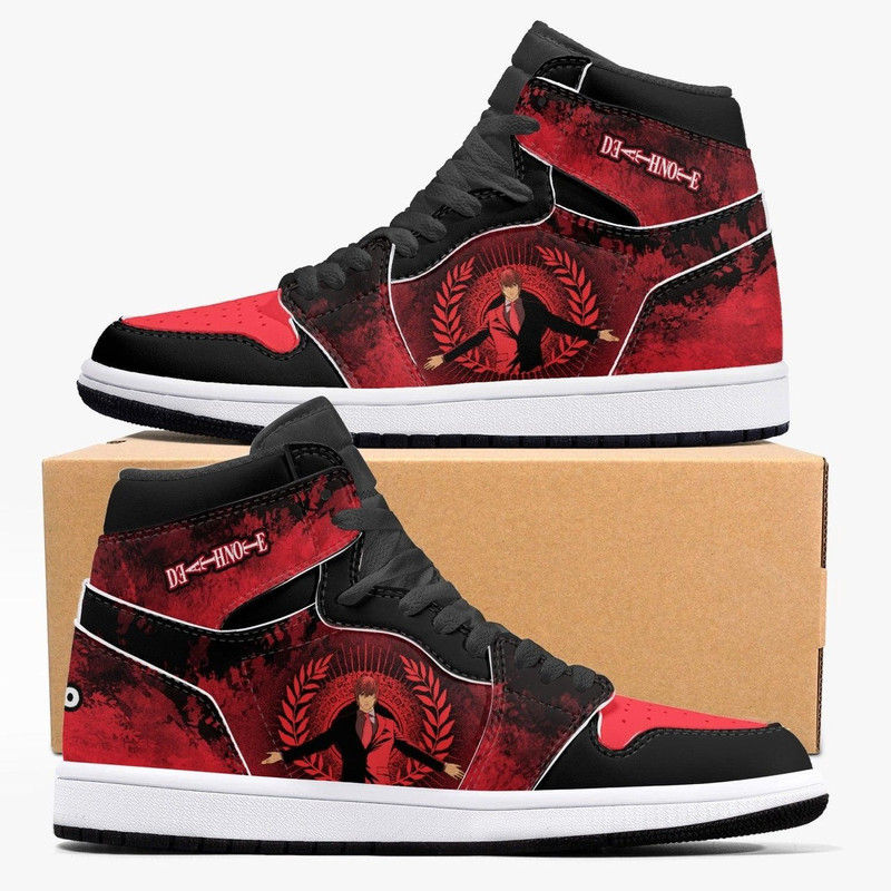 Death Note Kira Red JD1 Shoes, Sakata Gintoki Gintama Jordan 1 Shoes, Sakata Gintoki Gintama Sneaker Shoes