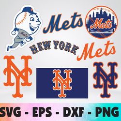 new york mets logo, bundle logo, svg, png, eps, dxf
