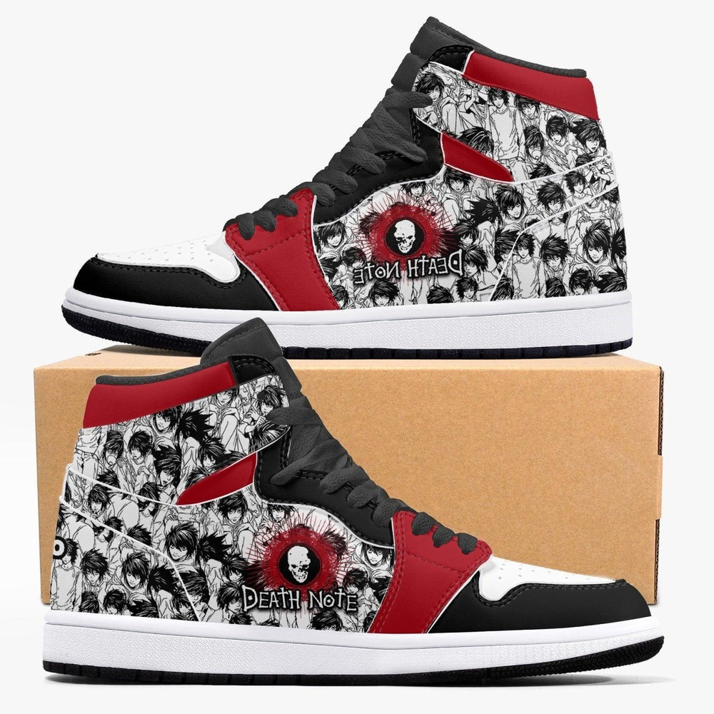 Death Note L JD1 Shoes, Sakata Gintoki Gintama Jordan 1 Shoes, Sakata Gintoki Gintama Sneaker Shoes
