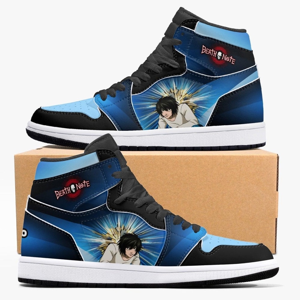 Death Note L Blue JD1 Shoes, Sakata Gintoki Gintama Jordan 1 Shoes, Sakata Gintoki Gintama Sneaker Shoes