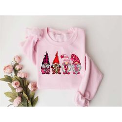 LOVE Gnome Valentines Sweatshirt, Gnome heart Shirt,Valentines Day Shirts For Woman,Valentines Day Gift,Happy Valentine'