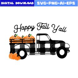 Fall Pumpkin Truck Svg, Pumpkin Truck Svg, Truck Svg, Pumpkin Svg, Halloween Svg, Dxf Png Eps File