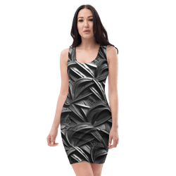 all over printed women cut and hand sewn made especially bodycon dress fitted dresses sleeveless sexy party wear