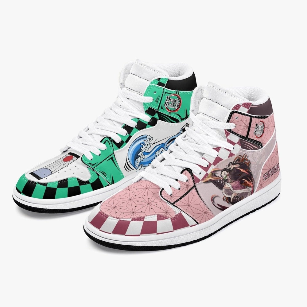 Demon Slayer Tanjiro And Nezuko JD1 Shoes, Sakata Gintoki Gintama Jordan 1 Shoes, Sakata Gintoki Gintama Sneaker Shoes