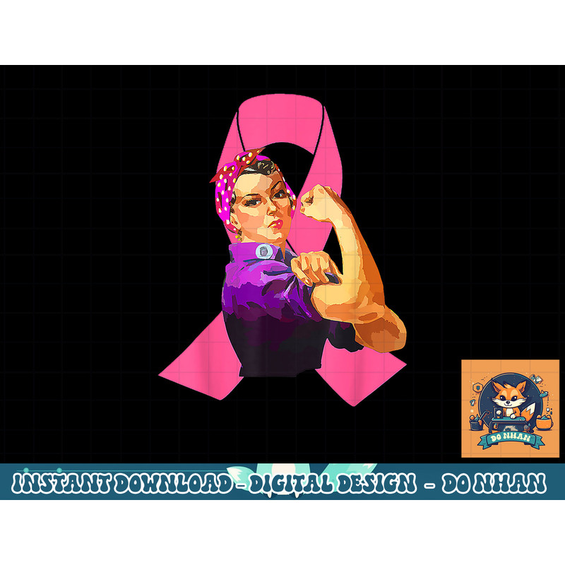 Awesome Rosie The Riveter We Can Do It Breast Cancer T-Shirt copy.jpg